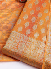 Woven Chanderi Unstitched Suit With Dupatta
